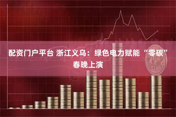 配资门户平台 浙江义乌：绿色电力赋能 “零碳”春晚上演